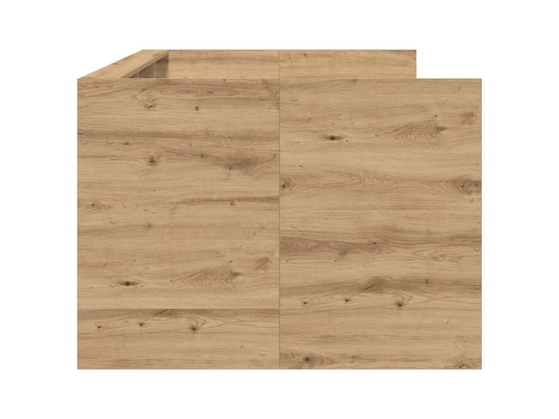 Lit simple- lit adulte - lit d'appoint chêne artisanal 100 x 200 cm bois d'ingénierie - Conforama D