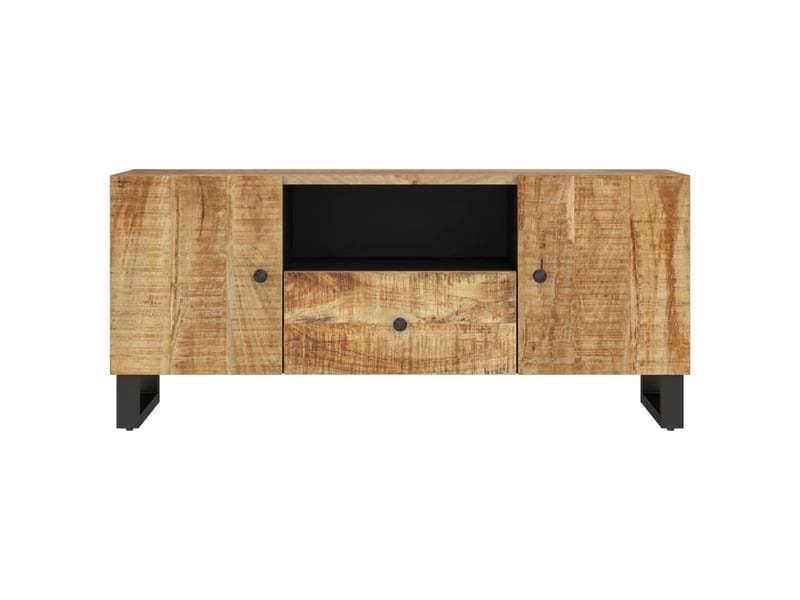  Meuble tv - banc tv - meuble de rangement 105x33,5x46 cm bois de manguier et d'ingénierie  - Conforama D