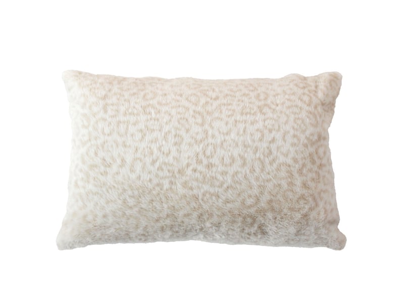  Coussin léopard effet fourrure 40 x 60 cm – coussin décoratif - 40x60cm - ecru  - Conforama A