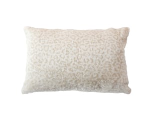 Coussin léopard effet fourrure 40 x 60 cm – coussin décoratif - 40x60cm - ecru