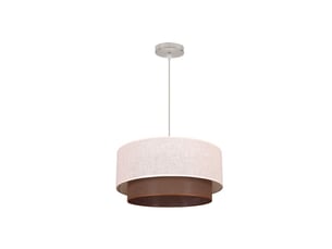 Suspension rustique ABRILA Cantina 3 lumières E27 marron rustique, métal résine et polycarbonate, hauteur réglable 40-70 cm, 50 x 50 cm