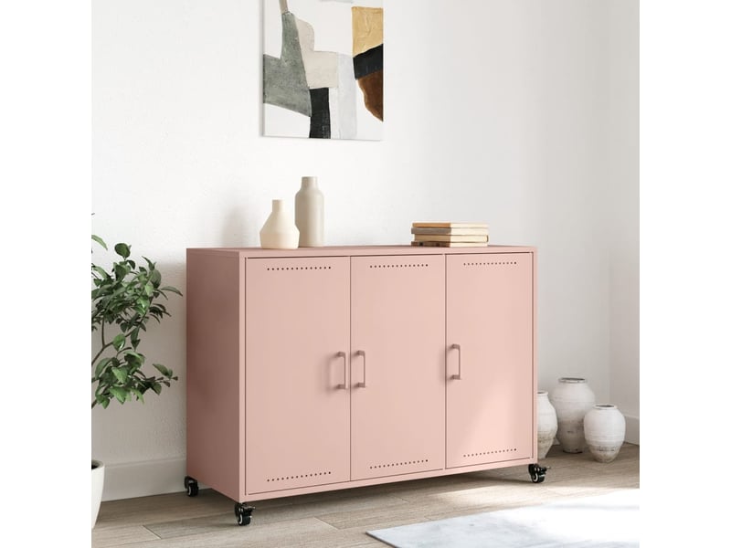  Buffet - bahut - meuble de rangement rose 100,5x39x72 cm acier  - Conforama C