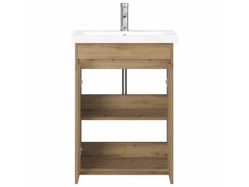  Ensemble de mobilier de salle de bain chêne artisanal shl891  - Conforama C