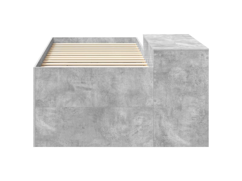  Lit haut pour enfants - lit jeune avec bureau gris béton 80 x 200 cm  - Conforama D