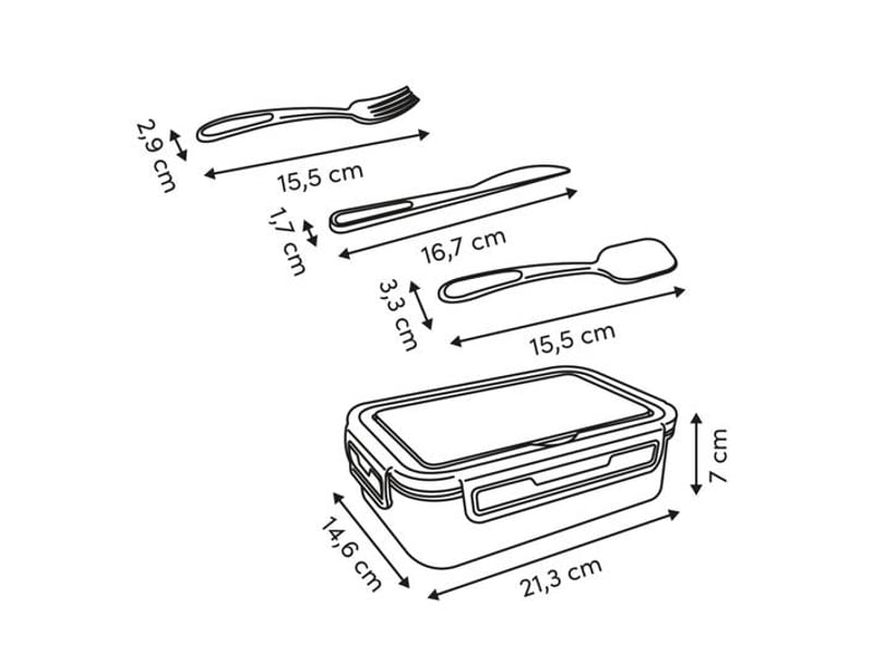  Lunch box rectangulaire 1,2l vert  - Conforama C