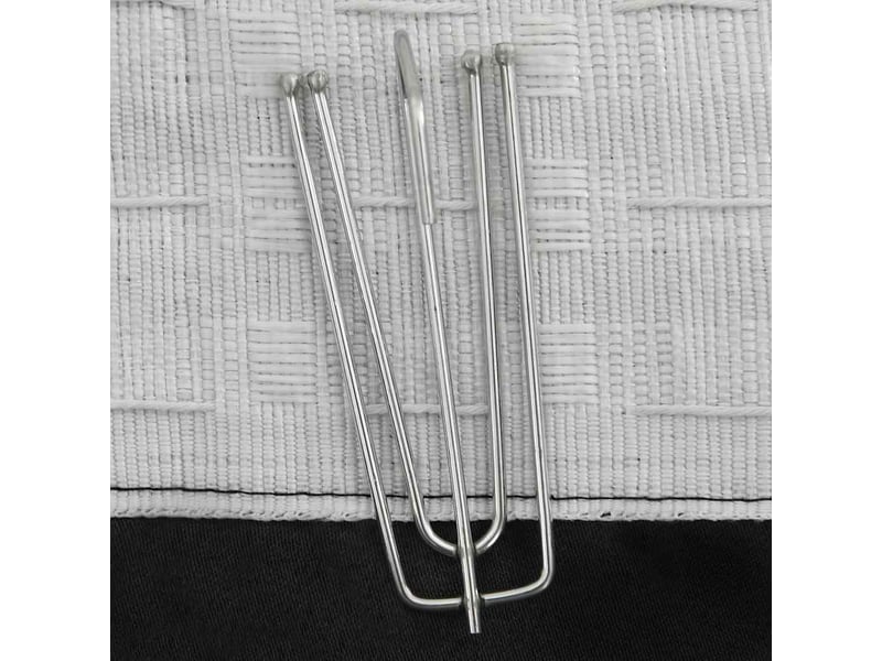  Lot de 2 rideaux occultants, rideaux black-out aspect lin avec crochets noir 140x225cm cf44516  - Conforama C