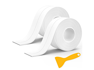 2 rouleaux joint silicone salle de bain blanc, ruban auto-adhésif, bande etancheite joint baignoire adapté à de nombreuses occasions (320 *