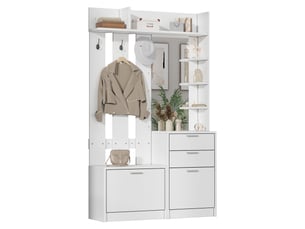 Buffet 2 porte(s)  2 tiroir(s) <strong>RAELUNYI</strong> <strong></strong> - 34 cm coloris blanc 