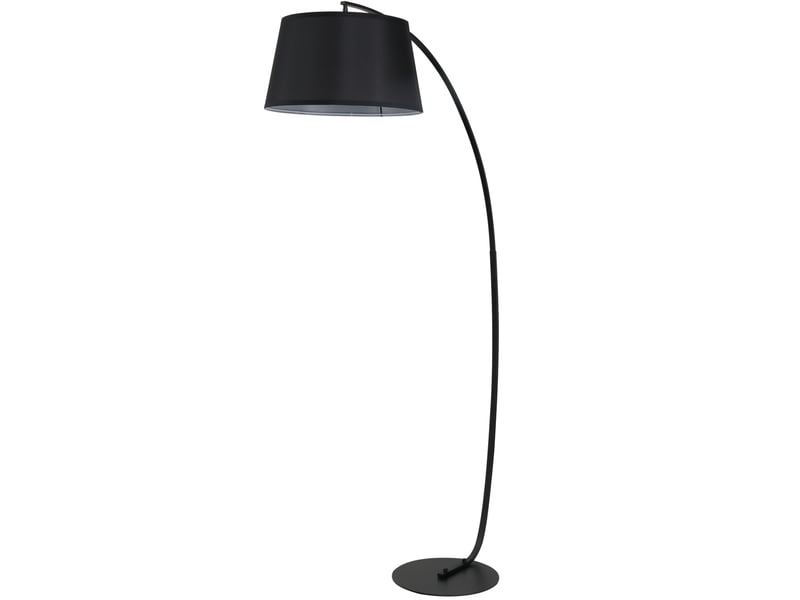  Lampadaire arc 105x47x190 cm interrupteur au pied métal noir  - Conforama A