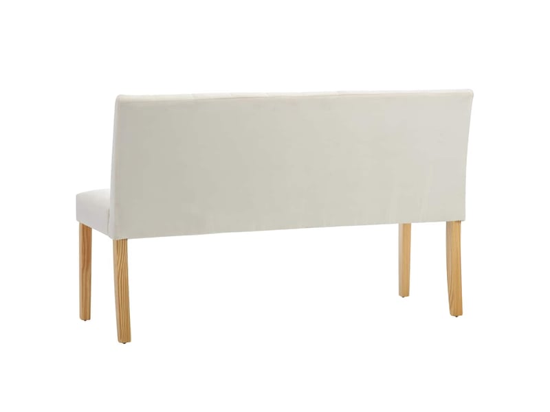  Banc d'entrée, banc d'intérieur 140 cm crème velours  - Conforama E