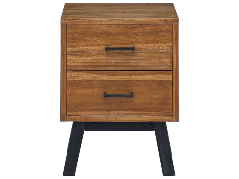 Table de chevet - cabinet de chevet - table de nuit naturel 40 x 35 x 55 cm bois de teck massif  - Conforama E