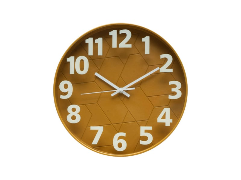 Horloge murale fabrilamp mouse ø 30 cm jaune mouvement continu 234713050 - Conforama A