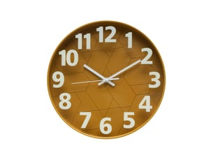 Horloge murale fabrilamp mouse ø 30 cm jaune mouvement continu