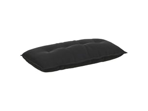 Coussin de dos, coussin de dossier noir 100 x 50 cm tissu en velours côtelé cf54819