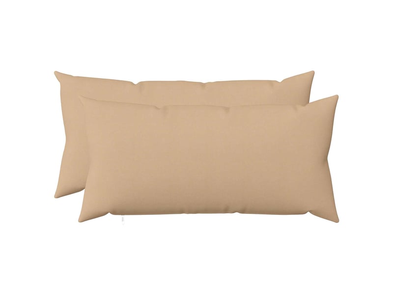  Lot de 2 coussins avec oreiller, coussins décoratifs heerlen crème tissu cf50219  - Conforama B