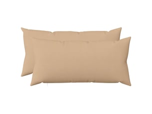 Lot de 2 coussins avec oreiller, coussins décoratifs heerlen crème tissu cf50219