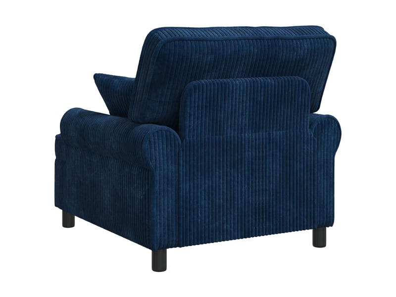 Vidaxl fauteuil xl avec coussins bleu marine tissu à 1,5 lignes - Conforama E