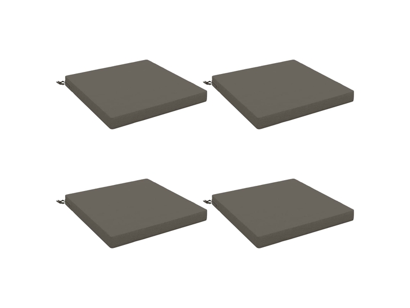  Lot de 4 coussins de siège, coussins d'assise soest 100 % polyester gris cf60426  - Conforama A