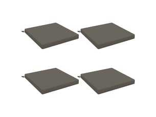 Lot de 4 coussins de siège, coussins d'assise soest 100 % polyester gris cf60426