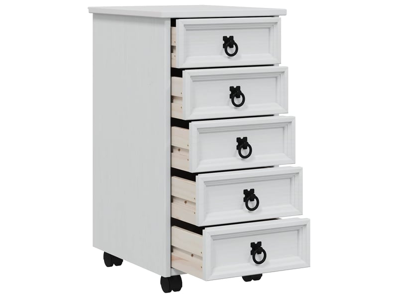 Caisson roulant de bureau avec tiroirs corona blanc shl4260  - Conforama C