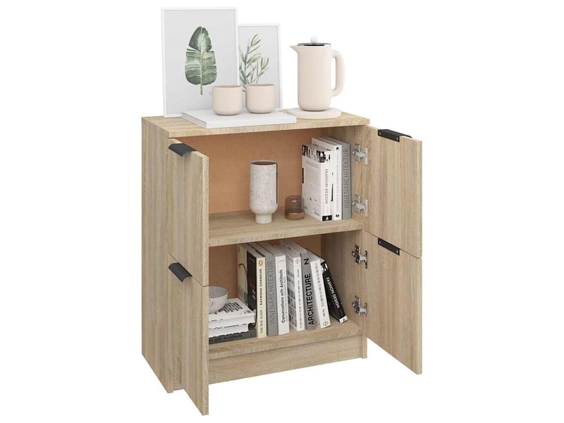  Buffet - bahut - meuble de rangement chêne sonoma 60x30x70 cm bois d'ingénierie  - Conforama D
