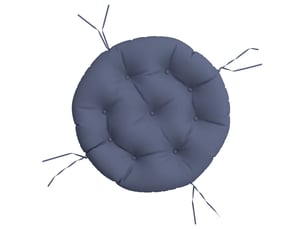 Coussin rond, coussin d'assise bleu marine ø 60x11 cm tissu oxford cf56607