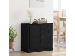 Buffet - bahut - meuble de rangement 70 x 35,5 x 67,5 cm chêne noir bois d'ingénierie