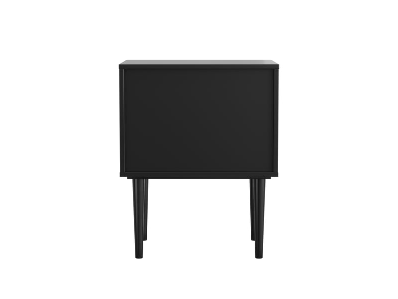  Table de chevet avec 2 tiroirs de rangement pour chambre en mdf à pieds en bois massif marron antique  - Conforama D