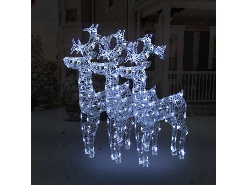  Décorations de noël de renne 3 pcs 60x16x100 cm acrylique  - Conforama B
