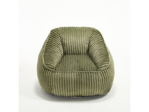 Pouf fauteuil en velours côtelé avec mousse à mémoire de forme, doux et confortable