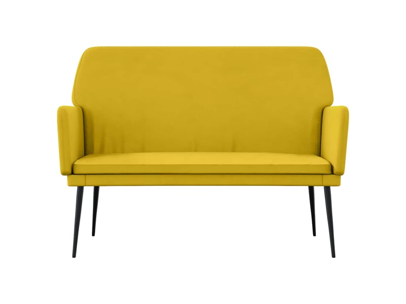  Banc chambre, banc de lit jaune 108x79x79 cm velours shl19334  - Conforama C