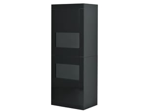 Vitrine coloris noir 3 étagère(s) <strong>DESMIU</strong> <strong></strong> - 61 cmx162 cm