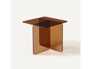 Table basse carré(e) coloris marron ULQENI  - 45 cmx45 cm