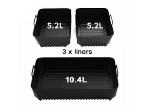 Ensemble d'accessoires pour friteuse à air10,4 litres(un de 10,4 litres et deux de 5,2 litres)