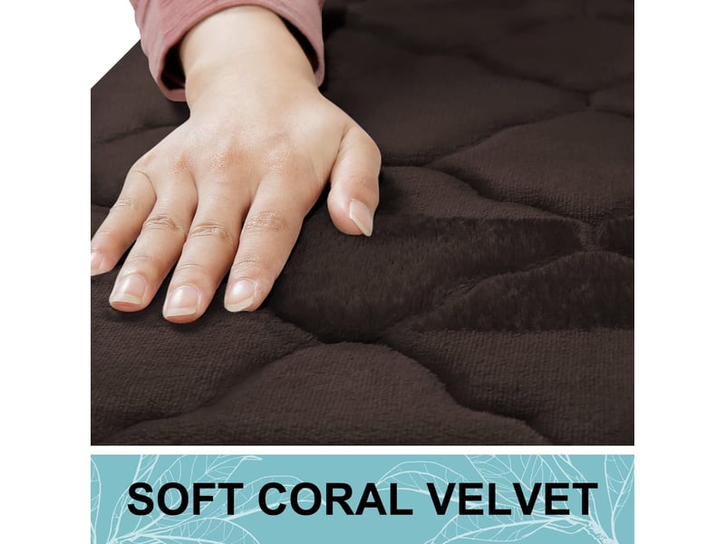  Tapis de bain en mousse à mémoire de forme antidérapant - 24 x 36 pouces - marron  - Conforama B