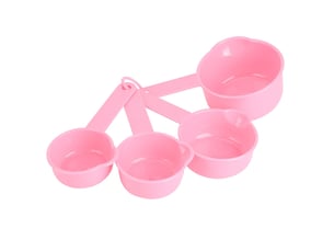 Kit de cuillère à mesurer et tasse à faire soi-même pour la cuisine et la maison avec balances, outils de cuisson, accessoire rose