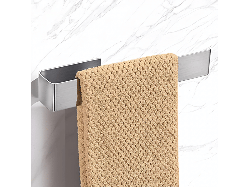  Porte serviette salle de bain sans percage inoxydable porte serviette adhésif pour salle de bain et cuisine acier 25 cm  - Conforama A