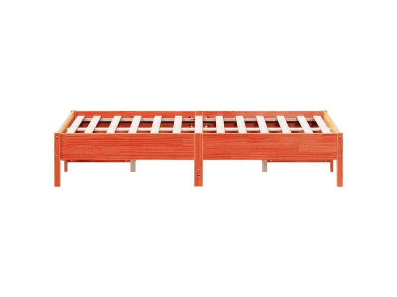 Lit double- lit adulte -  cadre de lit sans matelas  marron 135x190cm bois pin massif  - Conforama D