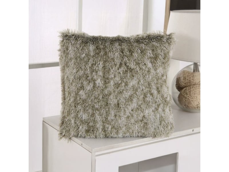  Coussin carré en tissu beige 42x42 cm  - Conforama D