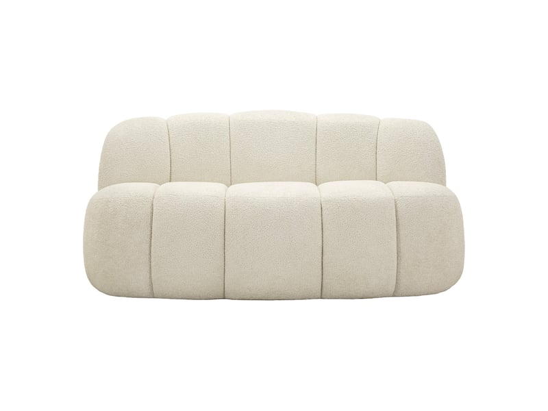  Canapé fixe 2 places alchi, assise 2, 82x58x147h cm blanc Alchi - Conforama E