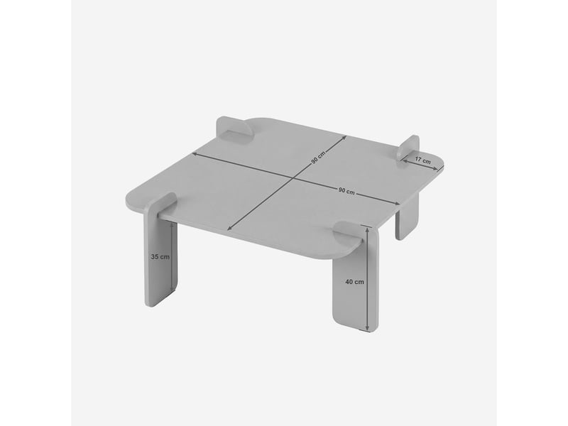  Table basse de salon moderne en bois 90x90 cm marais - bois neutre  - Conforama D