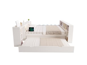Lit gigogne 140x190 cm Morn Vibe coloris blanc