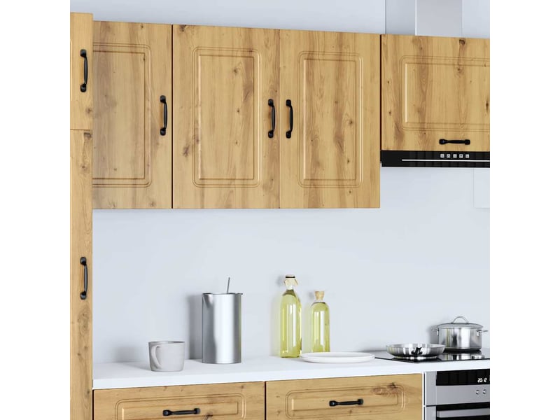 Armoire murale cuisine kalmar chêne artisanal bois d'ingénierie shl8281  - Conforama B