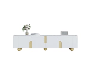 Meuble tv coloris blanc 180 cm