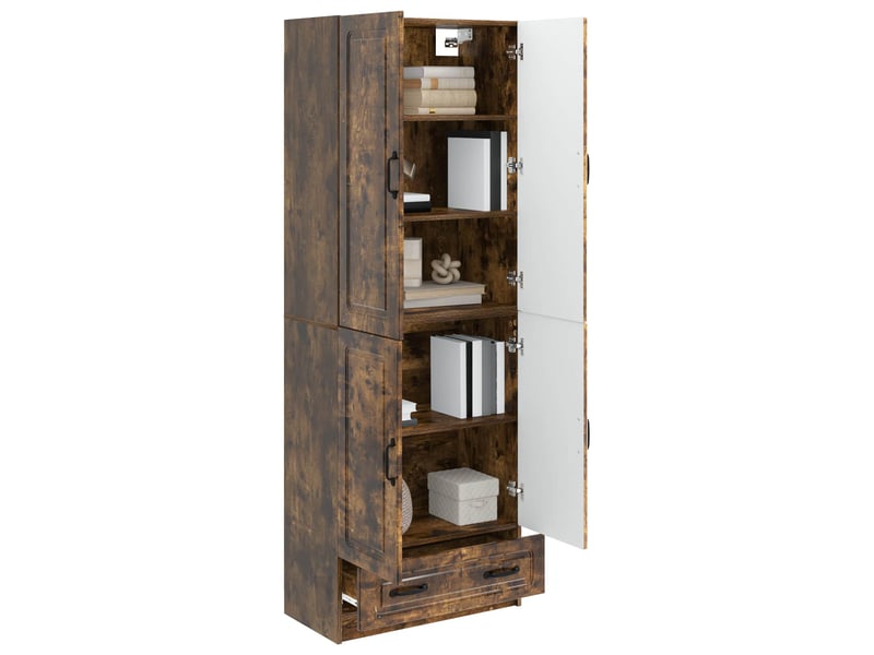  Buffet - ensemble de meubles 2 pc chêne fumé bois d'ingénierie  - Conforama C