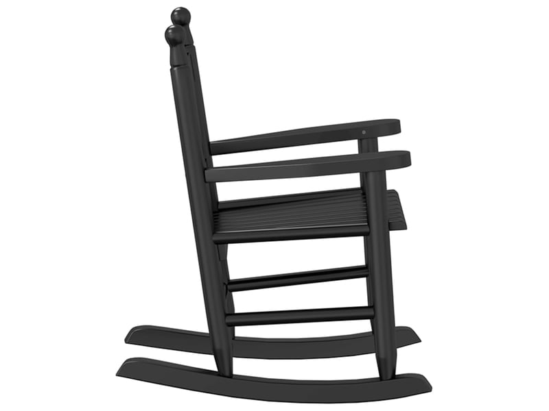  Chaise à bascule pour enfants 3-6 ans en bois de peuplier noir dec028937  - Conforama C