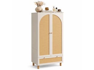 Armoire 2 porte(s) battante 1 tiroir(s) HAVRYA coloris bicolore largeur 85.5 cm