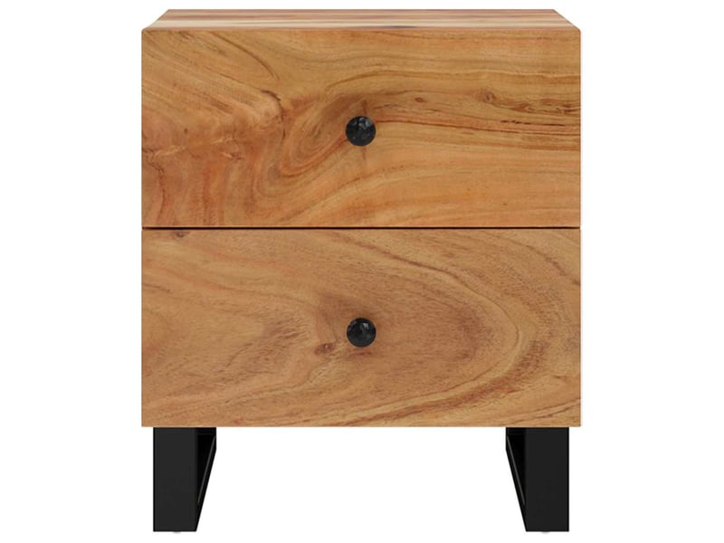  Lot de 2 tables de chevet - cabinet de chevet - table de nuit 40x33x46 cm bois d'acacia massif  - Conforama B
