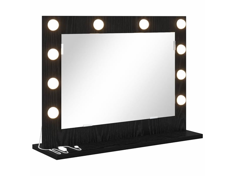  Miroir de vanité, miroir de coiffeuse chêne noir 60 x 45 x 18 cm rectangulaire cf62762  - Conforama A