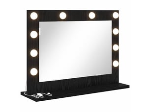 Miroir rectangulaire à fixer coloris noir <strong></strong> <strong></strong> - 60 cm x 45 cm